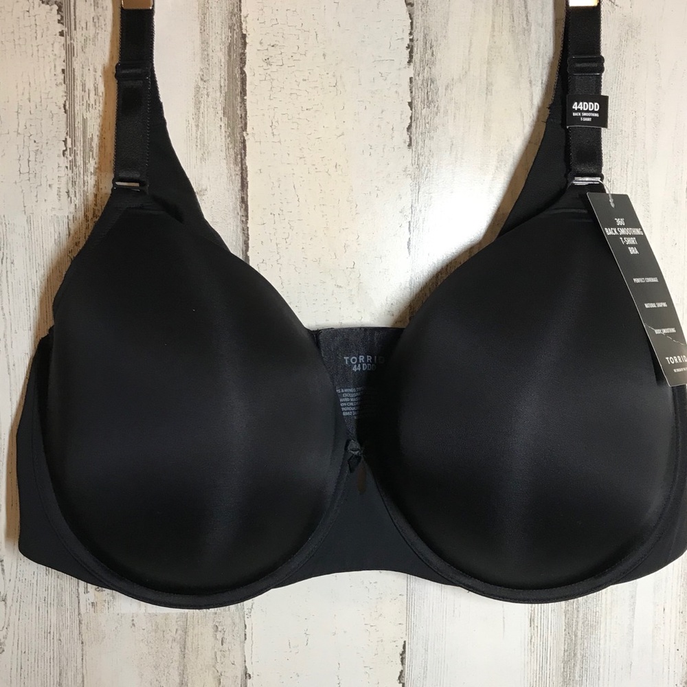 Torrid Black 360° Back Smoothing T-Shirt Bra 44DDD